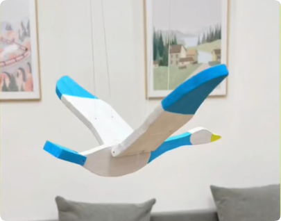 飞翔的木质大雁吊饰制作教程｜附图纸下载，轻松搞定木艺手工✨