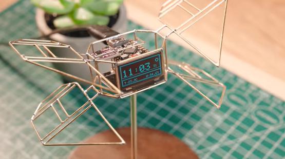 科幻飞船造型的桌面时钟制作教程